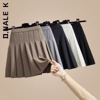 {Summer skirt} D.nale K สีทึบกระโปรงมีจีบแฟชั่นสำหรับผู้หญิงเอวสูง Y2k สไตล์เพรพพี้ ROK Mini สตรีเกาหลีฤดูร้อน XXL