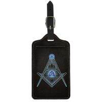 【DT】 hot  Twoheartsgirl Fashion Freemasonry Print Luggage PU Tag Resealable Suitcase Lable Holder Anti-lost Card Sleeve Travel Accessories