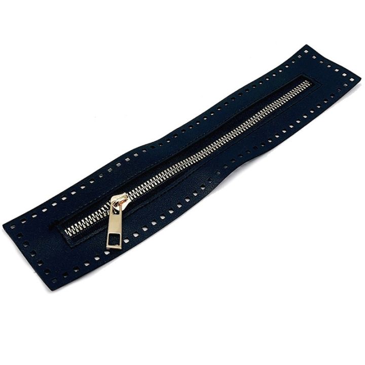 ซิปหนังยาว-mmjkbc-27cm-มีประโยชน์สำหรับกระเป๋าโครเชต์ฮาร์ดแวร์อุปกรณ์เย็บผ้าซิปกระเป๋าถือที่มีประโยชน์ซิปหนัง