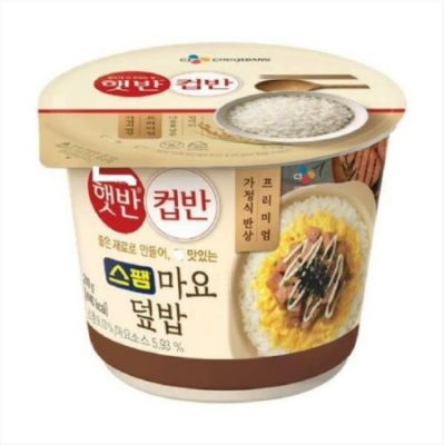 ข้าวสำเร็จรูป หน้าสแปมมายองเนส อาหารเกาหลี อาหรสำเร็จรูปพร้อมทาน spam mayo cupban219g