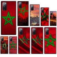 Morocco Moroccan Flag Case For Samsung Galaxy S23 S21 S22 Ultra S8 S9 S10 Plus Note 10 Note 20 Ultra S20 FE Cover