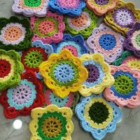 【CC】 Blended Colors 11cm Coaster Hand Crochet Doilies Wedding Event Table Doily Placemat Accessories  20pcs