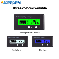 Aideepen LCD B-Attery Capacity Monitor Gauge Meter Lead Acid B-Attery Status Indicator Lithium B-Attery Capacity Tester เครื่องวัดแรงดันไฟฟ้า