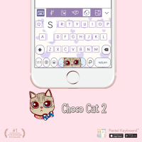 Choco cat 2 Keyboard Theme⎮(E-Voucher) for Pastel Keyboard App