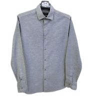 Massimo Dutti แท้ อก43 เสื้อเชิ๊ตแขนยาวสีเทาสปอต