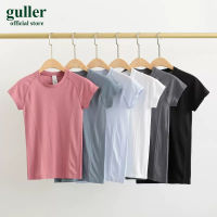 guller เสื้อผ้าโยคะเสื้อพิลาทีสแขนสั้นสำหรับผู้หญิงเสื้อวิ่งฟิตเนสแนบเนื้อแห้งเร็ว