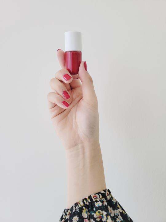 ยาทาเล็บ-วีแกน-nailmatic-pure-color-plant-based-nail-polish-petra-red