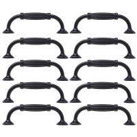 10Pcs Black Handles for Furniture Cabinet Knobs and Drawer Knobs Cabinet Pulls Cupboard Kitchen Handles Knobs