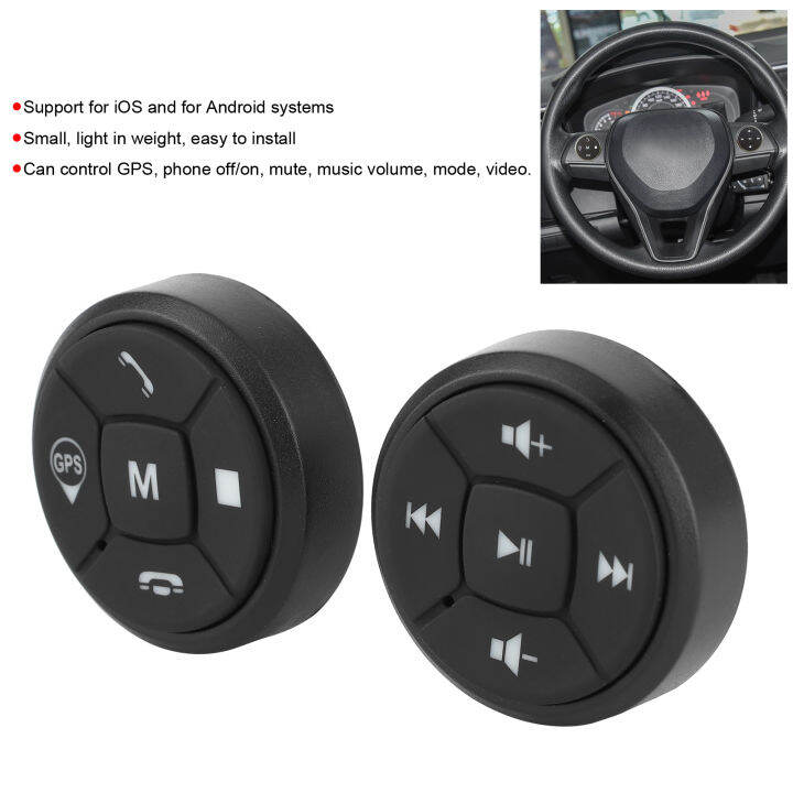 Button Media Remote Control for Steering Wheel Portable Wireless Bluetooth Car Remote Phone
