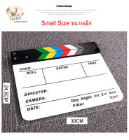 Clapper Board Acrylic Movie Action Slate Clapper Board ลูกตุ้มคณะอะคริลิค ( มีปากกาแถมให้ )