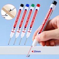 3Pcs/Set Long Head Markers Bathroom Woodworking Decoration Multi-purpose Deep Hole Marker Pens Red/Black/Blue/Green/White Ink