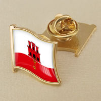 Gibraltar Gibraltar National Flag Crystal Drop Resin Badge Brooch Flag Badges of All Countries in the World All-metal Brooch Copper Brooch Collection