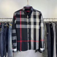 Classic Plaid Shirt Four Seasons Quality Casual Long-sleeved Top Youth Versatility Slim Handsome Mens Shirt Trendy 【BYUE】