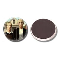 1pcs American Gothic 30MM Fridge Magnet Grant Art Glass Cabochon Magnetic Refrigerator Stickers Note Holder Home Decoration