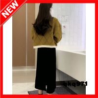 qkq971 WomenS Round Neck Pullover With Patchwork Color Knit Loose Matching Color Hollow Top Knit