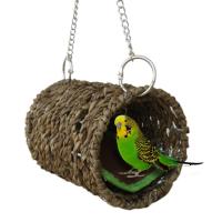 Westcoolpet Bird Nest เตียงหญ้าอุโมงค์แขวนเปลนอน Parrot กรงสัตว์เลี้ยงเครื่องประดับตกแต่ง