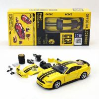 1:42 Scale 2018 Ford Mustang Gt Super Racing Assembly Toy Car Diecast Model Doors Openable Educational Collection Gift Box