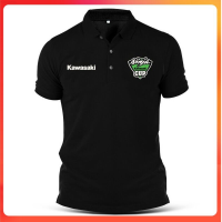 Kaos Kerah polo Kaos T-Shirt Lengan Pendek Motif Kawasaki Ninja Cup wsbk untuk Sepeda / Motor{plenty}