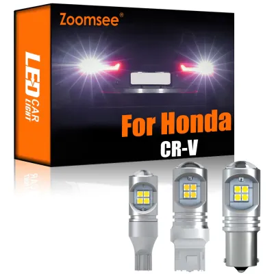 Zoomsee 2Pcs White Reverse LED For Honda CR-V CRV I II III IV V MK 1 2 3 4 5 1995-2020 Canbus Exterior Backup Rear Bulb Light