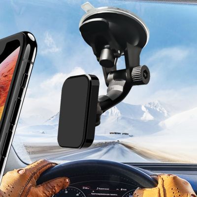 ที่วางโทรศัพท์ในรถกระจกบังลมที่ตั้งโทรศัพท์แบบตัวดูดแม่เหล็ก360เซลล์องศามือถือรองรับเหมาะสำหรับ Xiaomi ที่เหมาะกับ Samsung เหมาะสำหรับ Huawei