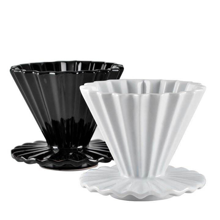 new-arrival-espresso-coffee-filter-cup-ceramic-origami-pour-over-coffee-maker-with-stand-v60-funnel-dripper-cafe-accessories