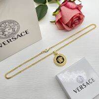 สร้อยคอ Versace ของแท้,สร้อยคอแฟชั่นคุณภาพสูงสร้อยคออเนกประสงค์เครื่องเพชรพลอยมีแบรนด์ของขวัญ