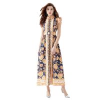 Womens Dress New Fashion Spring/Summer New  High Class  Dress Print  Maxi Dress