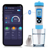 5 in 1 PH Meter Bluetooth EC TDS SALT SG TEMP เครื่องทดสอบคุณภาพน้ําการถ่ายโอนข้อมูลแบบเรียลไทม์