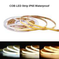 COB LED Strip Light IP65 Waterproof 480 LEDs/m High Density Flexible Tape Ribbon RA90 3000K Led Lights DC24V 5m