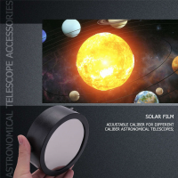 Adjustable Solar Film Objective Lens Cover Filter 86-117mm Frame and Sun Solar Film Astronomical Telescope Accesspries