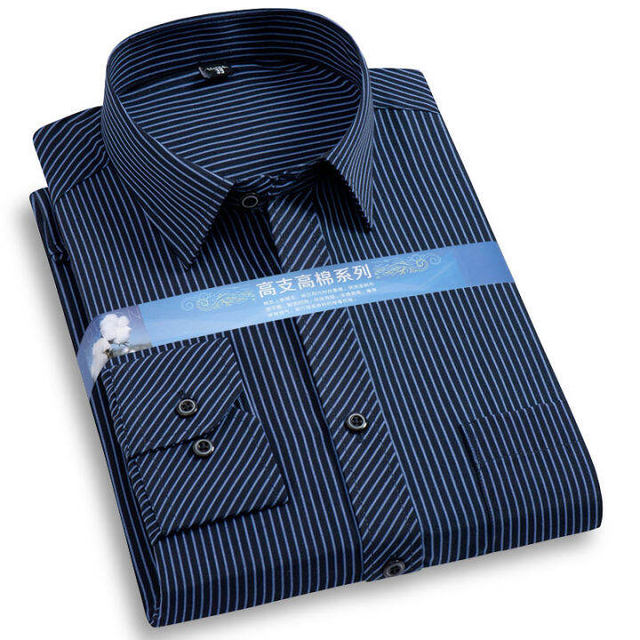 new-plus-size-mens-striped-dress-shirts-formal-fashion-social-long-sleeved-business-work-smart-casual-shirt-for-man-clothing