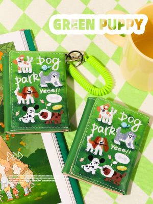 Outing Puppy Wallet กระเป๋าใส่บัตรขนาดเล็กความจุขนาดใหญ่กระเป๋าใส่เหรียญผู้หญิงหลายช่อง 2023 คลิปสั้นผู้ชายแบบใหม่