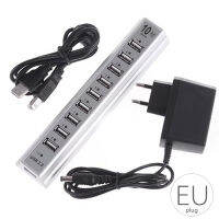10 Port Keyboard U-disk Mouse USB 2.0 Plastic Splitter Hub Cellphone Charging Cable Adaptor Charger