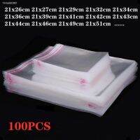 ❅◄▽ 100pcs/multi-size transparent OPP self-adhesive bags books stationery gifts jewelry packaging self-sealing glass plastic bags