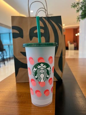 Starbucks Reusable แก้วรียูสสำหรับใส่เครื่องดื่มเย็นลายพิเศษ สำหรับสมาชิกเท่านั้น ขนาด 20 oz.