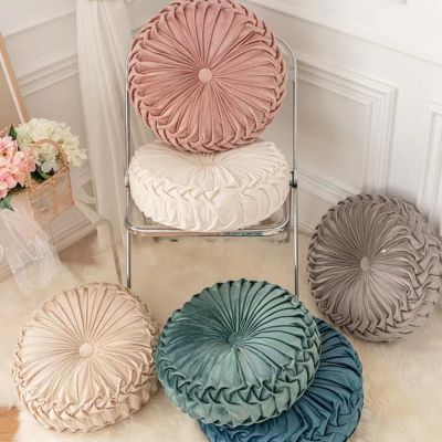 【CW】۩✻  Round 12 Colors Cushion Fabric Back Sofa Throw Cussion 35/40cm