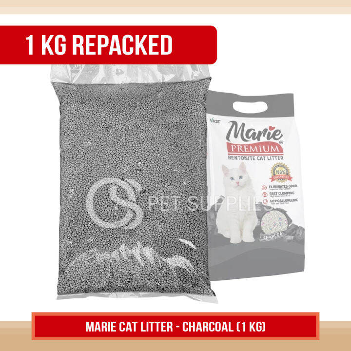 CHLOEMarie Premium Bentonite Cat Litter 1kg (CHARCOAL) Lazada PH