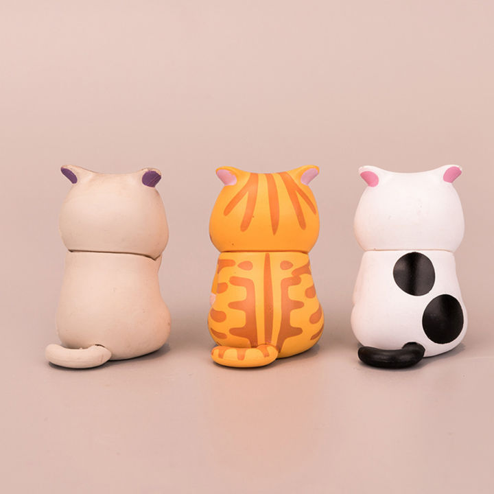 microgood-แมวรูปปั้นรายละเอียดประณีตของเล่นเรซิ่น-little-figurine-face-ของตกแต่งรูปแมวสำหรับตกแต่งบ้าน