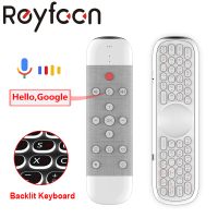 Q40 Voice Remote Control 2.4G Wireless Mini Keyboard with IR Learning Air Mouse Gyros for Android Box H96 Google assistant W2