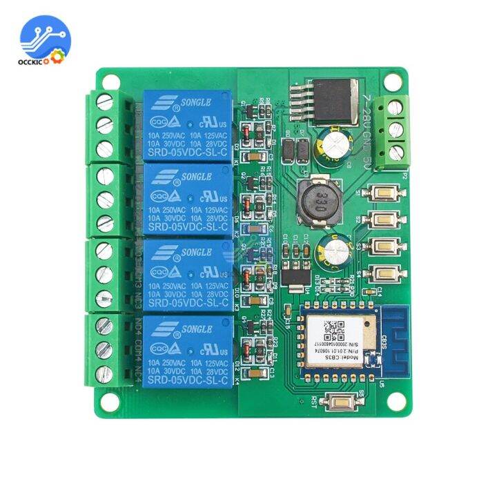 Wifi Smart Quad WiFi Remote Relay Module 4CH DC5V/7-28V 3200W 10A ...