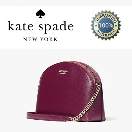 Limited Time Special OFFER} {New Arrival} Kate Spade Saffiano LEATHER  Spencer Double-zip Dome Crossbody / Shoulder Bag (Grenache) Style: K4562  [Mint by MelM] | Lazada Singapore