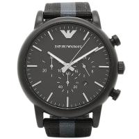 นาฬิกาข้อมือผู้ชาย Armani Luigi Black Dial Mens Chronograph Watch AR1948