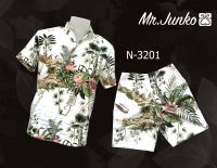 ?ส่งฟรี?เสื้อ,กางเกง (สั่งซื้อแยก) งานต่อลาย Mr-Junko ผ้าซาติน นิ่มใส่สบายไม่ร้อน SN-3201