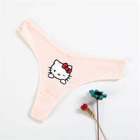 ใหม่นุ่ม Kawaii Sanrio สุภาพสตรีชุดชั้นในอะนิเมะ H Ello K Itty สาวเซ็กซี่ระบายอากาศบิกินี่กางเกงน่ารักการ์ตูนผู้หญิงทองชุดชั้นใน