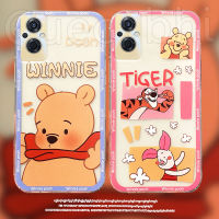 เคสโทรศัพท์ ออปโป้ OPPO Reno8 Z 5G Reno 8 Pro 5G การ์ตูนน่ารัก Winnie Bear และ Tigger รูปแบบโปร่งใสซิลิโคนอ่อนเคสใส่โทรศัพท์ เคสOppo Reno8z Reno8pro ฝาครอบโทรศัพท์