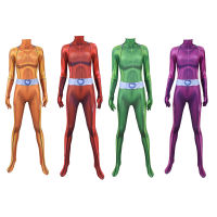 Kids s Women Girls Totally Spies Cosplay Costume Zentai Clover Ewing Samantha Simpson Alexandra Bodysuit Suit Jumpsuits