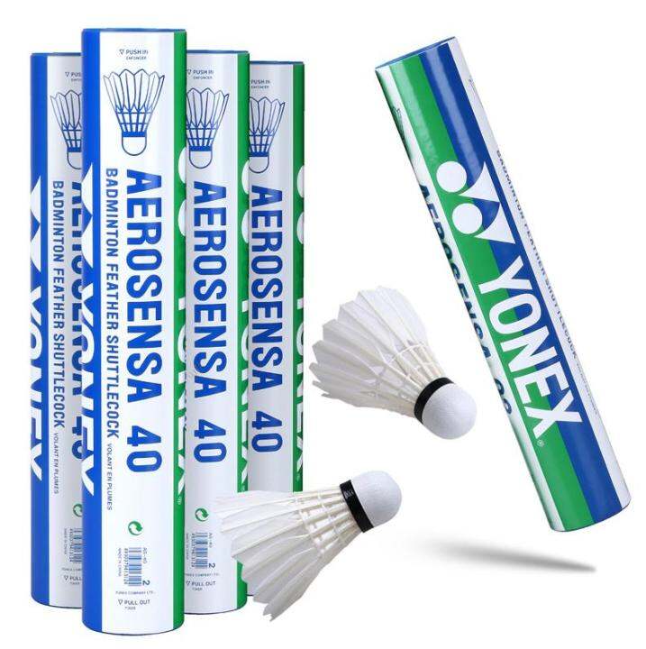 1 Tube Yonex Shuttlecocks AS40 50 60 30 for Competition Goose Feather