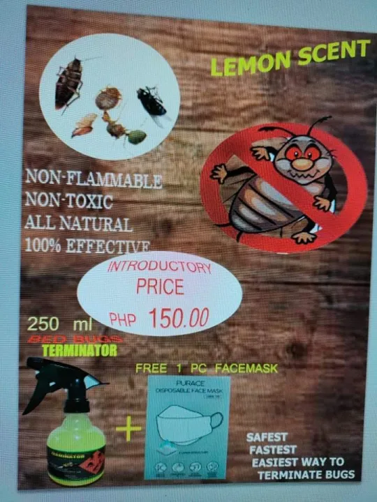 BED BUGS KILLER SPRAY 250 ML ( Lemon Scent) Lazada PH
