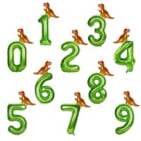 Dino 40inch Green Number Balloons Roar Dinosaur Party Decorations Balloon Jungle Party Boy Birthday Party Decor Baby Shower Balloons