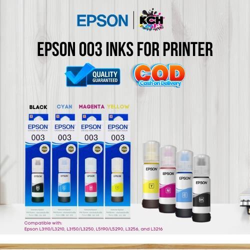 Epson 003 Premium Inks 65ml for Printer (Epson L3110/L3210 L3150/L3250 ...